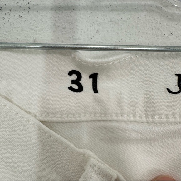 J. Crew Women's Size 31 9" demi-boot crop jean in‎ white wash NWOT Preppy Summer - Picture 2 of 8